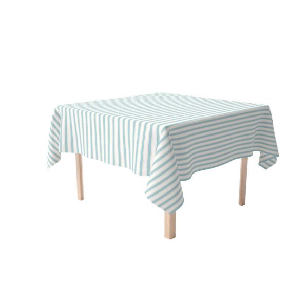 Rectangular Tablecloth, 100% Cotton, 60x84 , Blue Horizontal Stripe