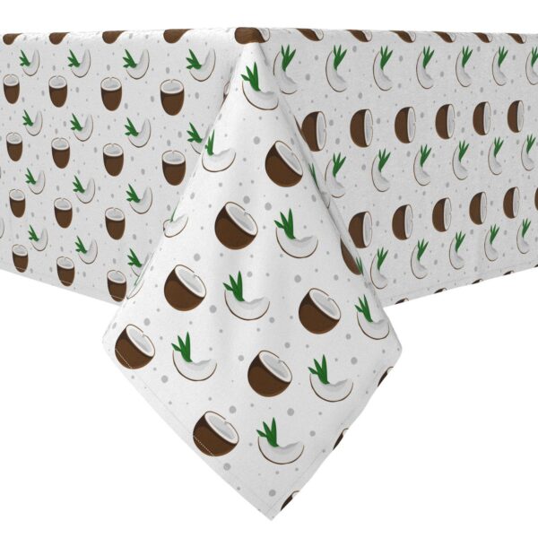 Rectangular Tablecloth, 100% Cotton, 60x120 , Coconut Tropics