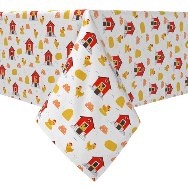 Rectangular Tablecloth, 100% Cotton, 60x120 , Cartoon Farm