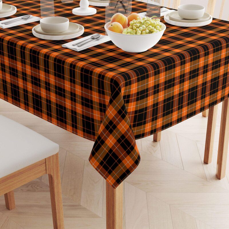 Rectangular Tablecloth, 100% Polyester, 60x120 , Halloween Plaid - Image 2
