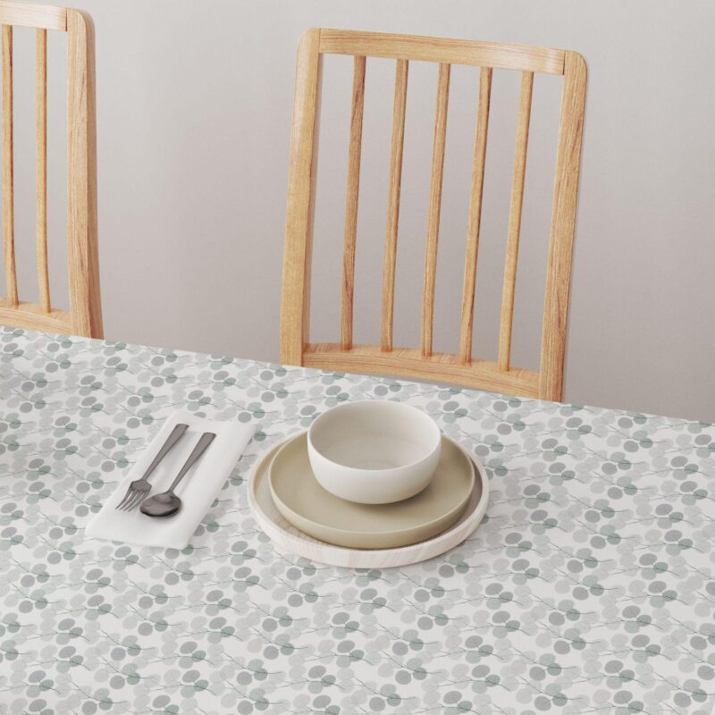 Rectangular Tablecloth, 100% Polyester, 60x84 , Monochrome Branches - Image 4