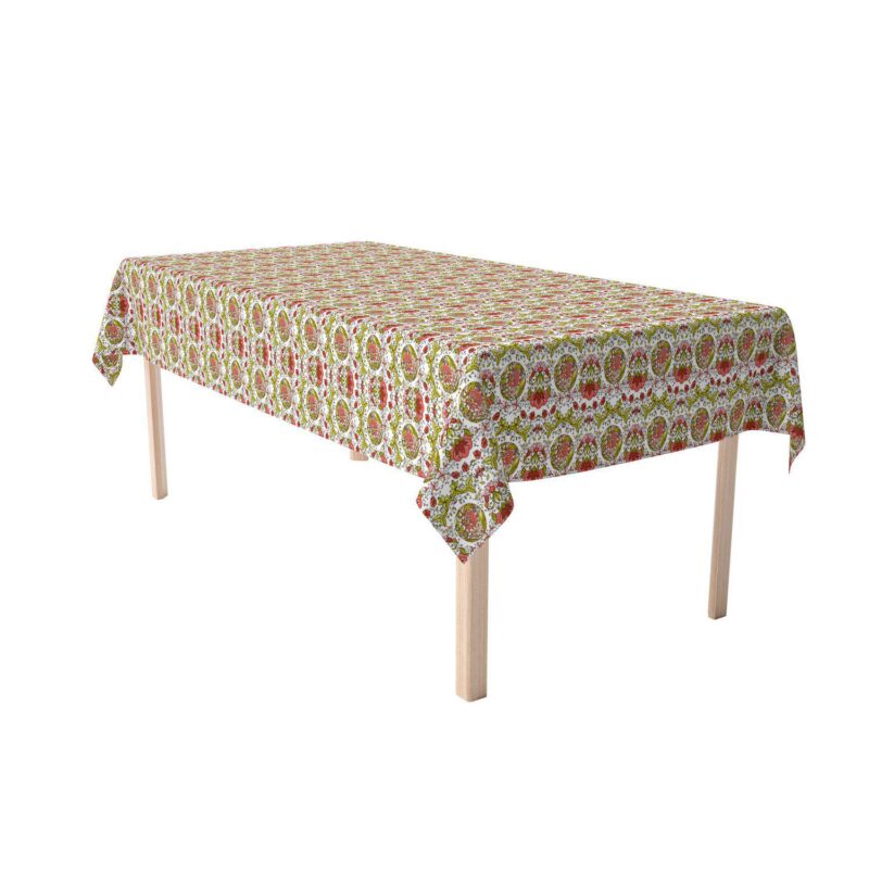 Rectangular Tablecloth, 100% Cotton, 60x104 , Floral 3