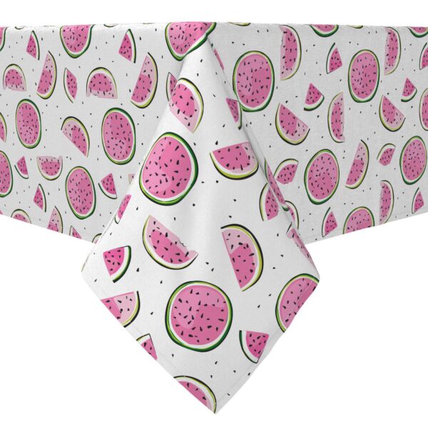 Rectangular Tablecloth, 100% Cotton, Watermelon Dessert