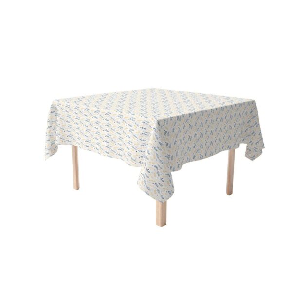 Rectangular Tablecloth, 100% Cotton, 60x120 , Blue and Yellow Branches