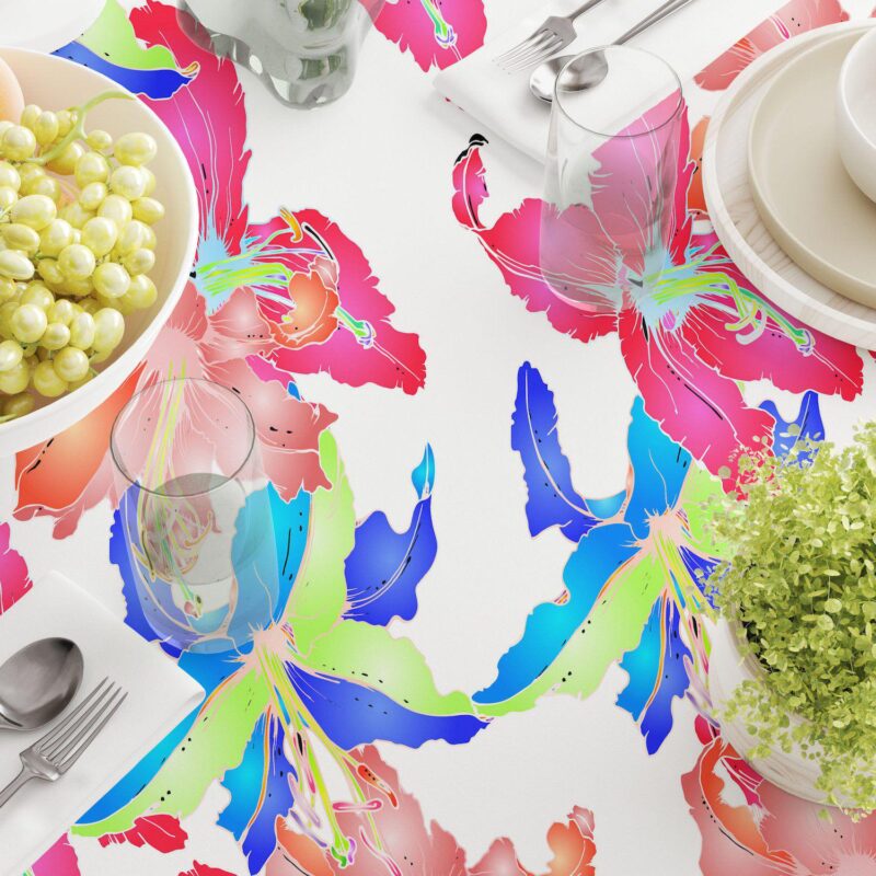Rectangular Tablecloth, 100% Cotton, 60x84 , Floral 88 - Image 3