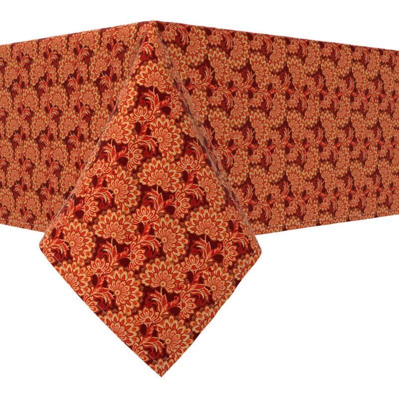 Rectangular Tablecloth, 100% Cotton, 52x104 , Floral 170
