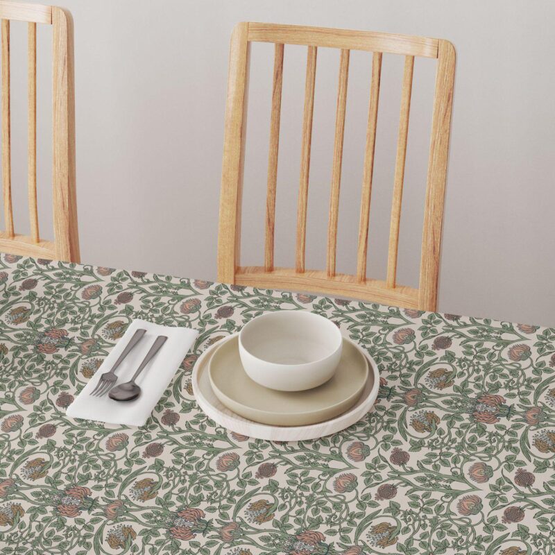Rectangular Tablecloth, 100% Cotton, 60x104 , Floral 63 - Image 4