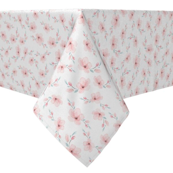 Rectangular Tablecloth, 100% Cotton, 60x84 , Blooming Cherry Blossom