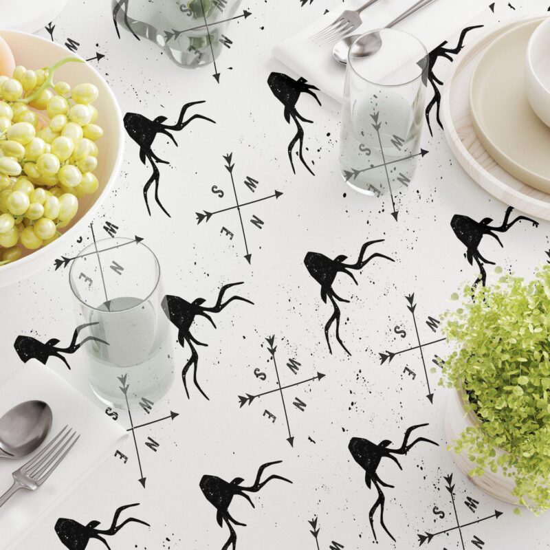 Rectangular Tablecloth, 100% Cotton, 60x104 , Deer and Arrows - Image 3