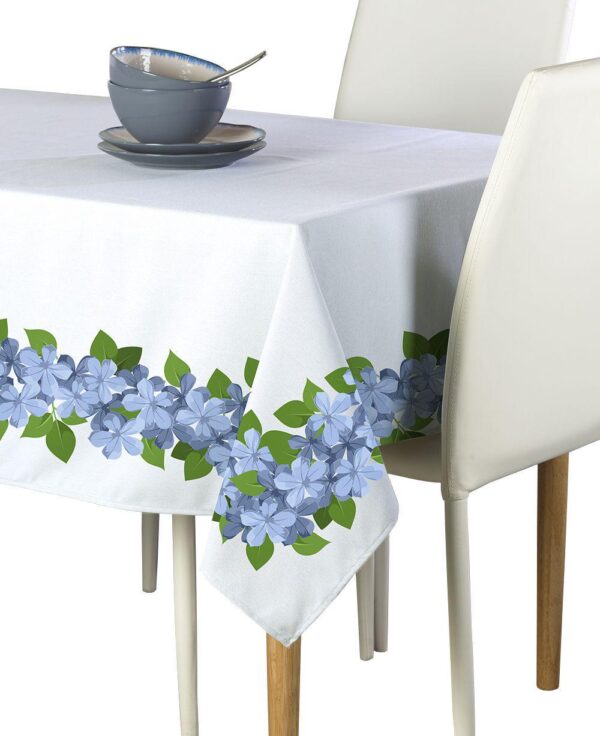 Rectangular Tablecloth, 100% Polyester, 60x84 , Forget Me Not Garland