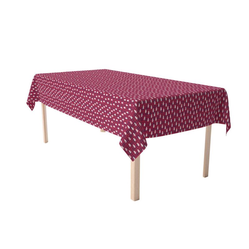 Rectangular Tablecloth, 100% Polyester, 60x84 , Holiday Woodland Plaid
