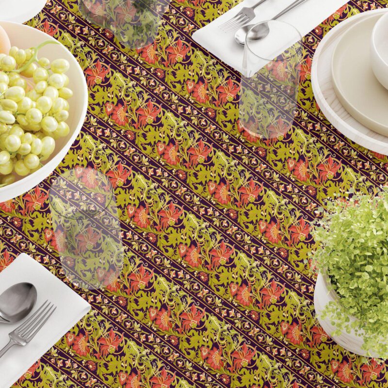 Rectangular Tablecloth, 100% Cotton, 52x84 , Floral 6 - Image 3