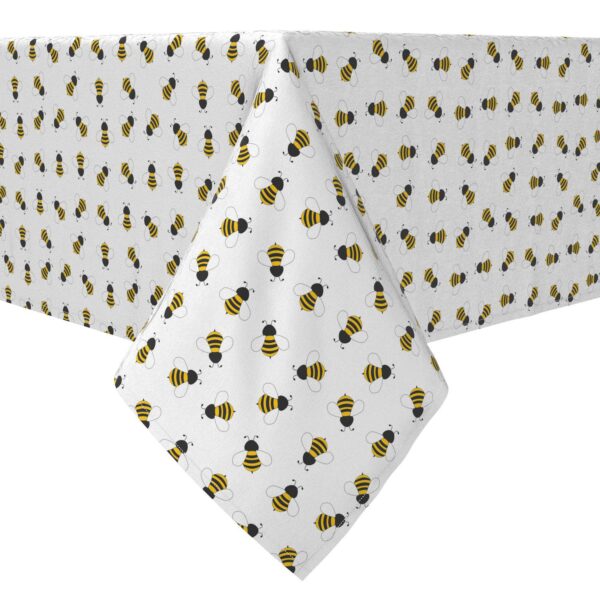 Rectangular Tablecloth, 100% Cotton, Bumble Bees Flying