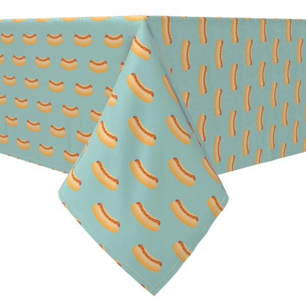 Rectangular Tablecloth, 100% Cotton, 60x84 , Hotdog Design