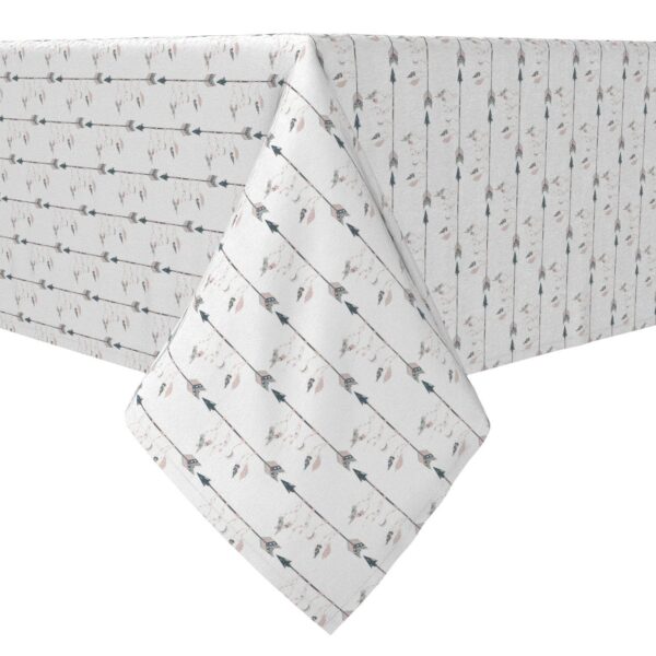 Rectangular Tablecloth, 100% Cotton, Arrows and Feathers