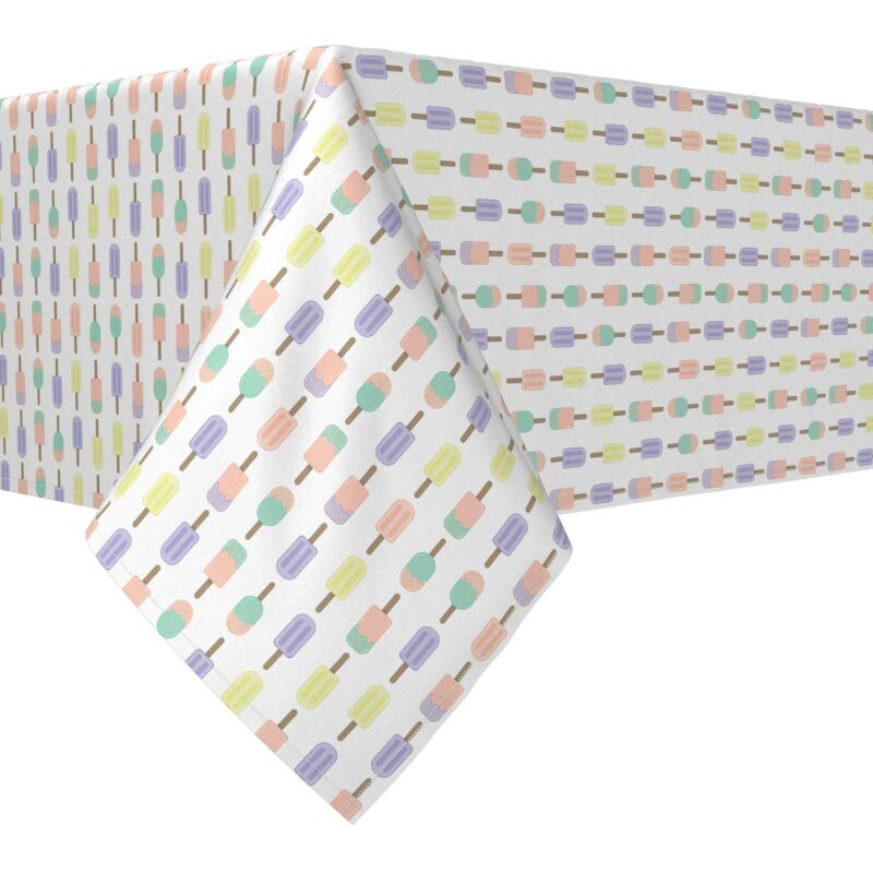 Rectangular Tablecloth, 100% Cotton, 52x104 , Pastel Pops