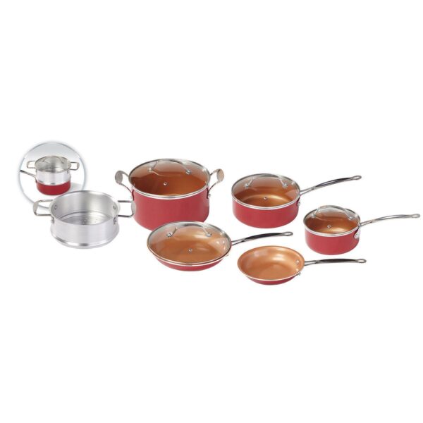 Red Copper 10-pc. Cookware Set As Seen on TV