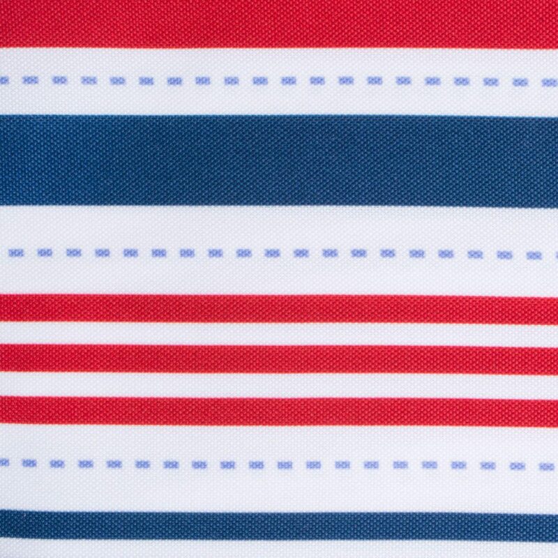 Red and Blue Patriotic Striped Round Tablecloth with Zipper 60 - Image 4