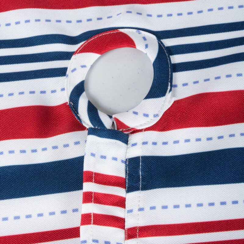 Red and Blue Patriotic Striped Round Tablecloth with Zipper 60 - Image 3