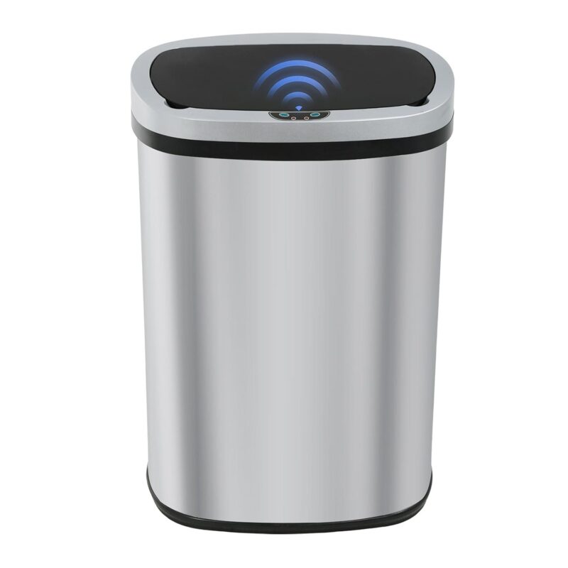Rena 13.2 gal Motion Sensor Stainless Steel Silver Kitchen Trash Can - Image 3