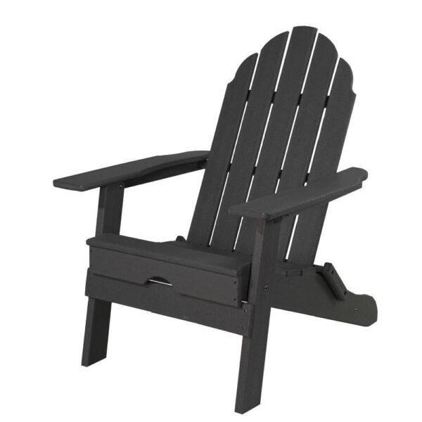 ResinTEAK Folding Adirondack Chair, 21 in Wide Seat, Up to 350 lbs for Patio and Fire Pit