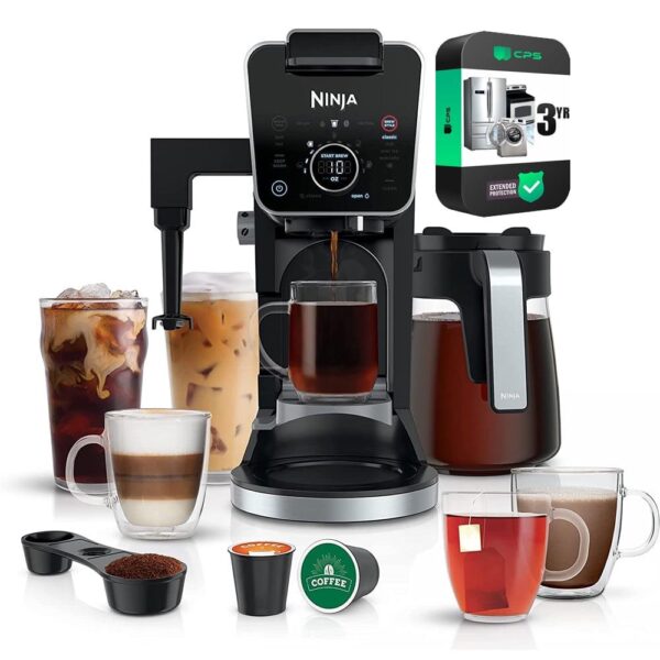 Restored Ninja CFP301 DualBrew Pro Specialty 12-Cup Drip Coffee Maker Bundle with 3 YR CPS Enhanced Protection Pack (Refurbished)