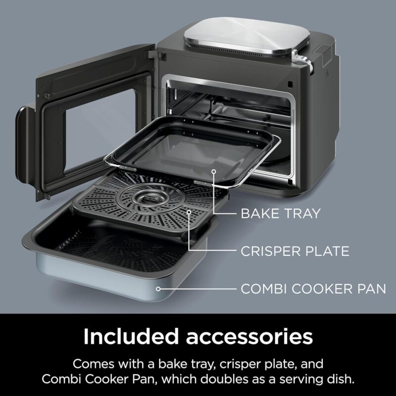 Restored Ninja R-SFP701 14-in-1 Multicooker, Oven and Air Fryer, 15-Min Meals, 3 Accessories, Grey (Refurbished) - Image 3
