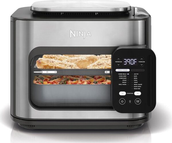 Restored Ninja R-SFP701 14-in-1 Multicooker, Oven and Air Fryer, 15-Min Meals, 3 Accessories, Grey (Refurbished)