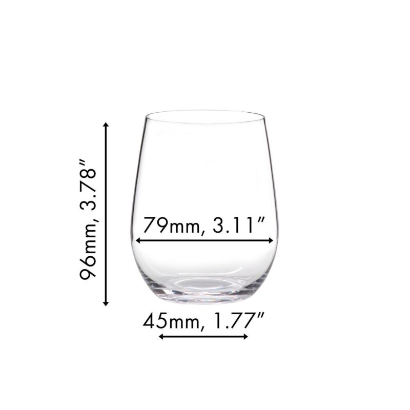 Riedel The O Wine Tumbler Chardonnay/Viognier Wine Glass 4-pc Set - Image 4