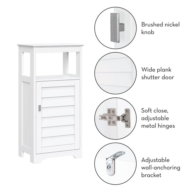 RiverRidge Home Brookfield One Door Storage Floor Cabinet - Image 4