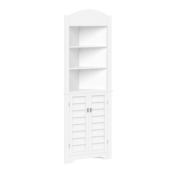 RiverRidge Home Brookfield Tall Bathroom Storage Corner Cabinet