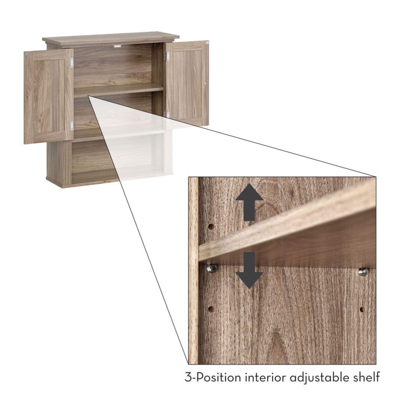 RiverRidge Home Hayward Two Door Wall Cabinet - Image 7