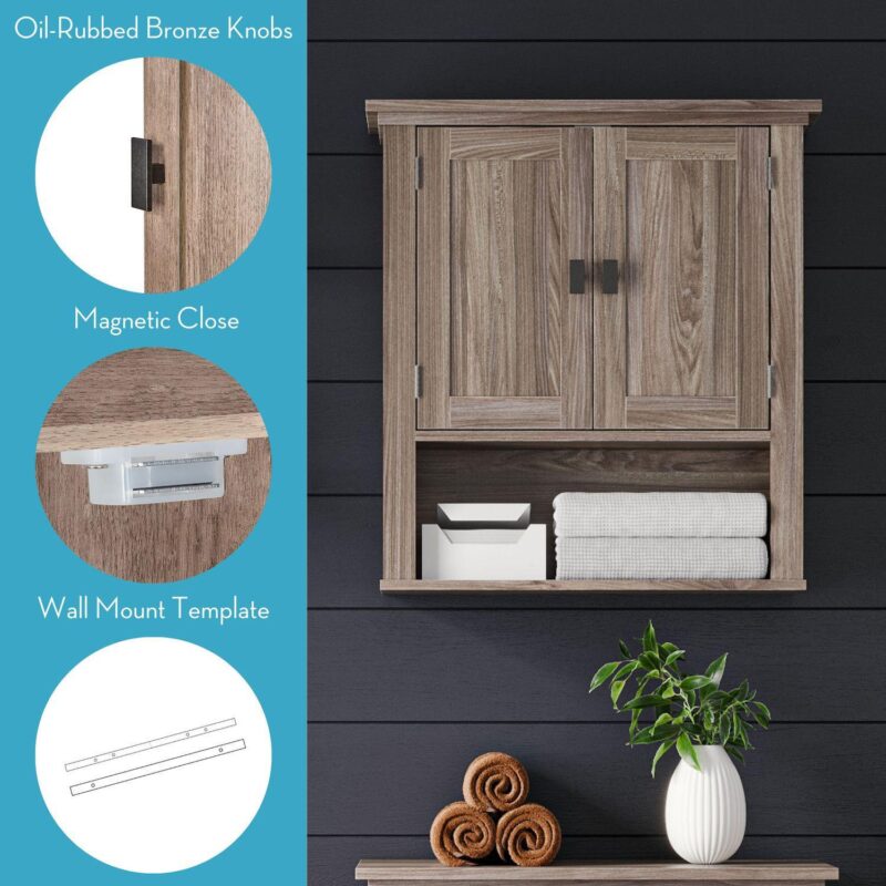 RiverRidge Home Hayward Two Door Wall Cabinet - Image 3