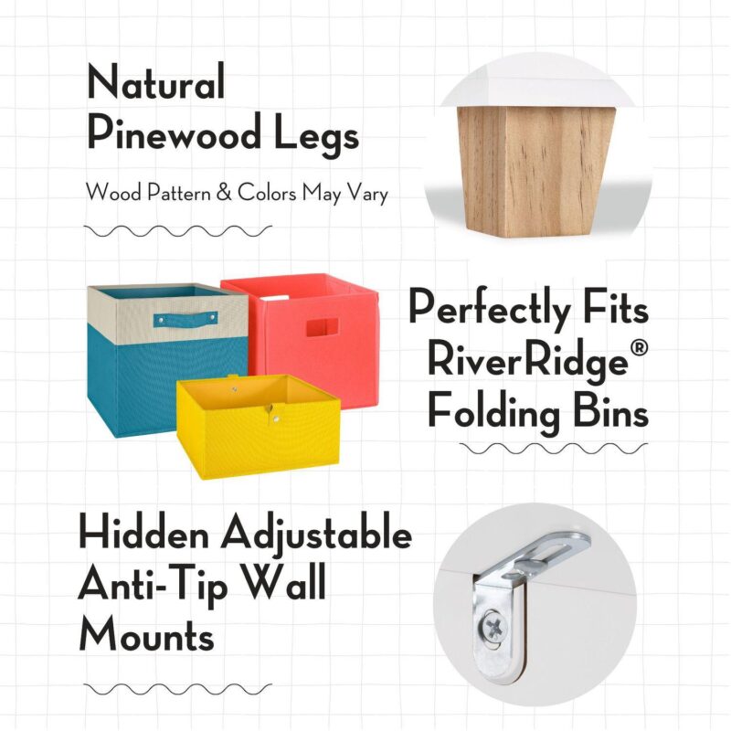 RiverRidge Home Kids 5-Cubby Toy Organizer Floor Decor - Image 7