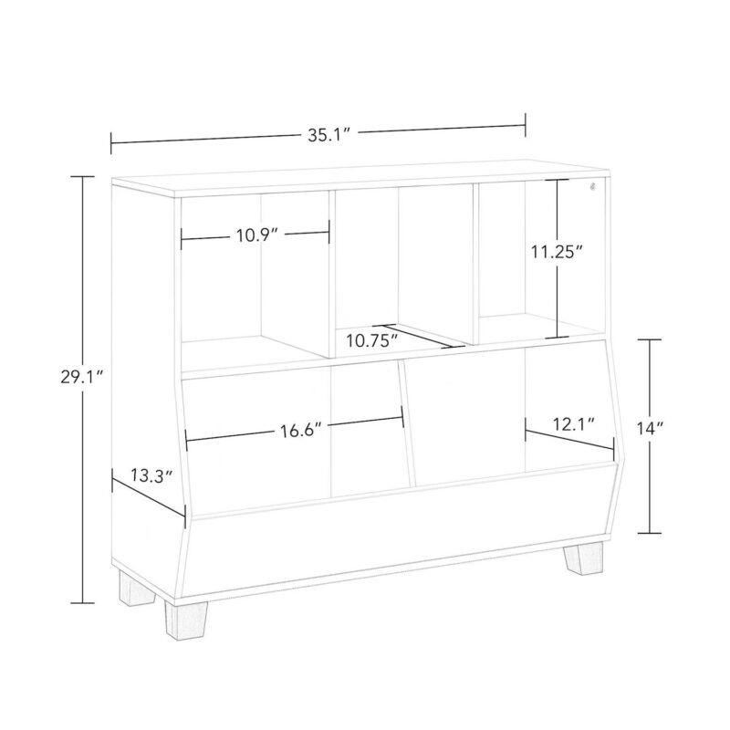 RiverRidge Home Kids 5-Cubby Toy Organizer Floor Decor - Image 12