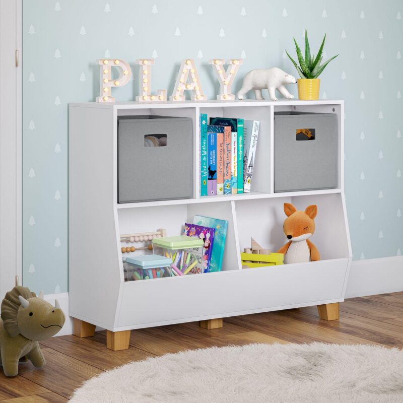 RiverRidge Home Kids 5-Cubby Toy Organizer Floor Decor - Image 2