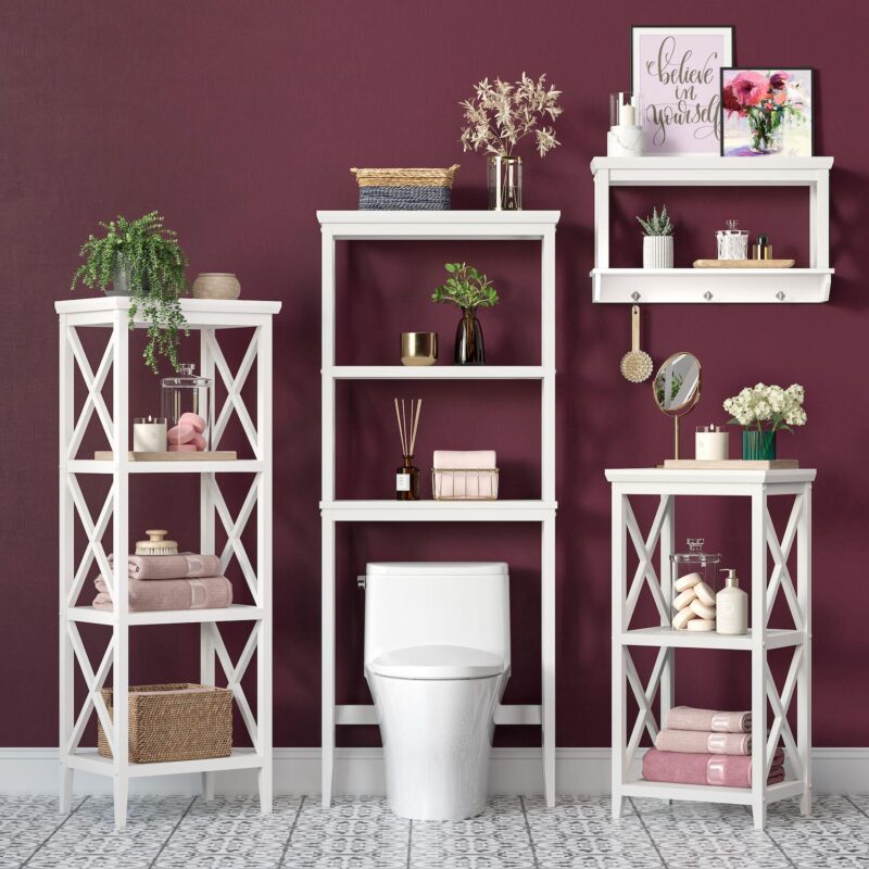 RiverRidge Home La Crosse Bathroom Storage Tower Floor Decor - Image 3