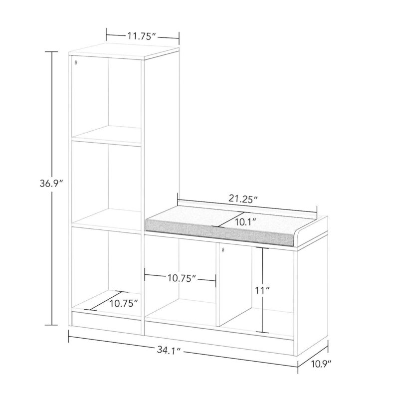 RiverRidge Kids 5-Cubby Storage Bench - Image 9