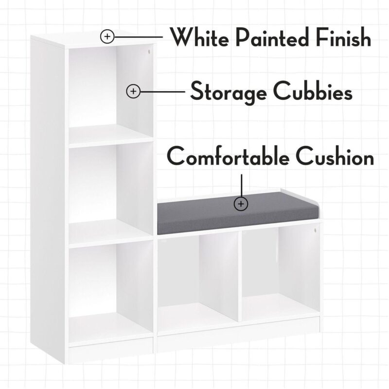 RiverRidge Kids 5-Cubby Storage Bench - Image 8