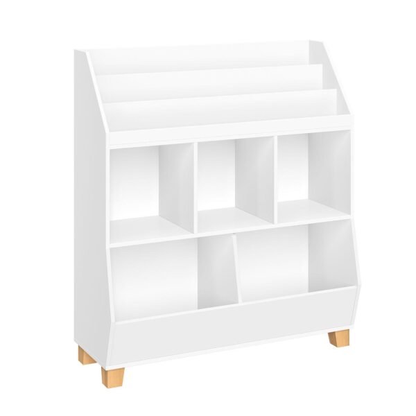 RiverRidge Kids Catch-All Multi-Cubby Toy Organizer with Bookrack