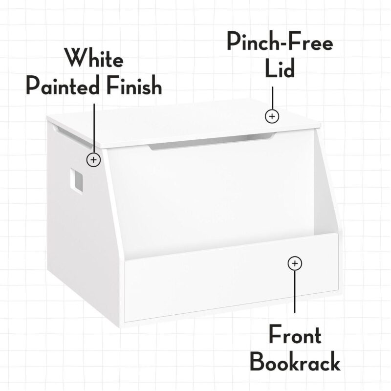 RiverRidge Kids Toy Storage Box with Front Bookrack - Image 4