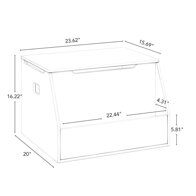 RiverRidge Kids Toy Storage Box with Front Bookrack - Image 6