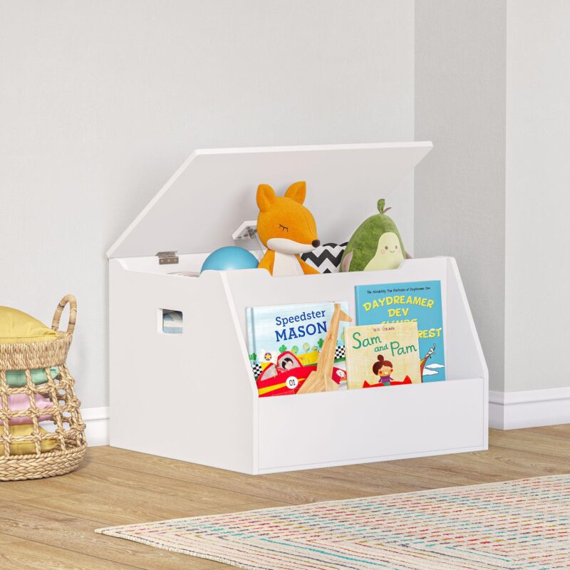 RiverRidge Kids Toy Storage Box with Front Bookrack - Image 2