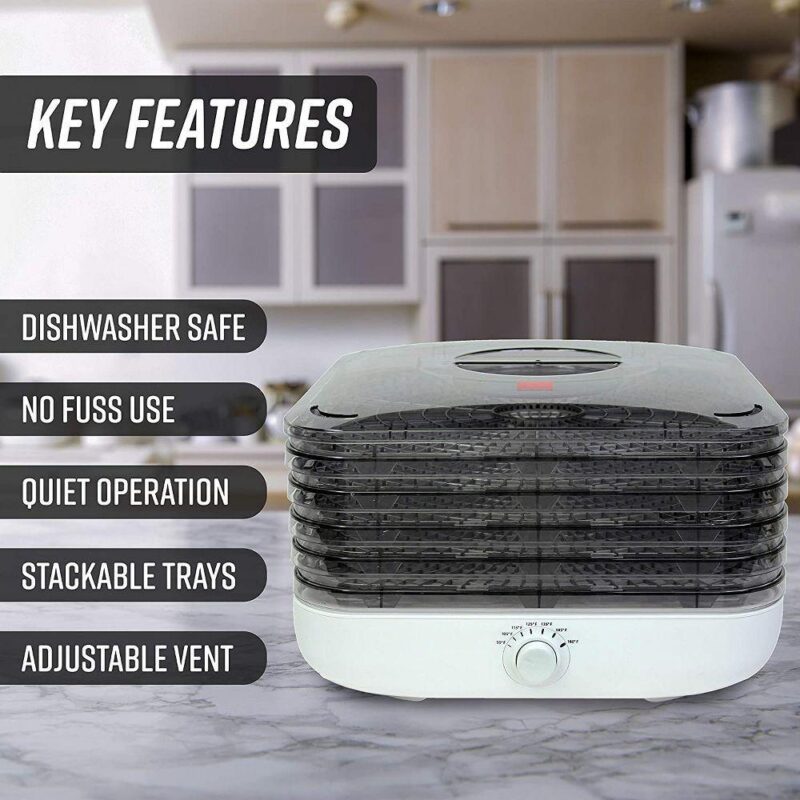Ronco Turbo Ez-store 5-tray Dehydrator With Convection Air Flow, Food Preserver - Image 3