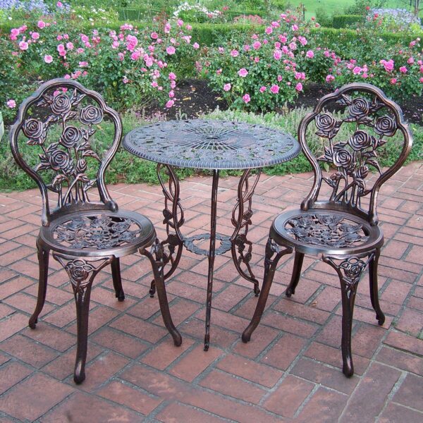 Rose Outdoor Bistro Table 3-piece Set