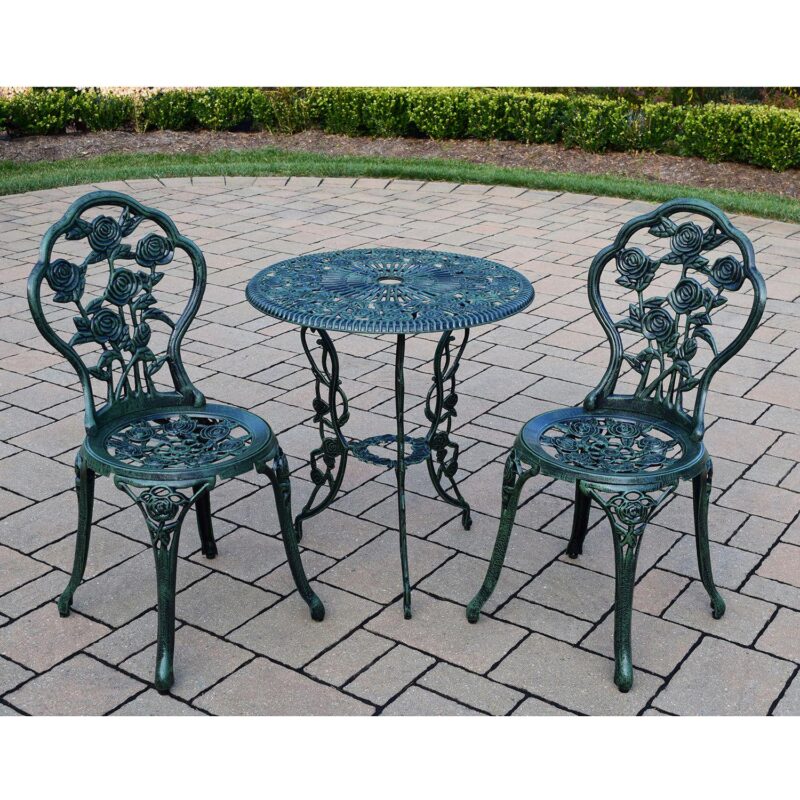 Rose Outdoor Bistro Table 3-piece Set - Image 2
