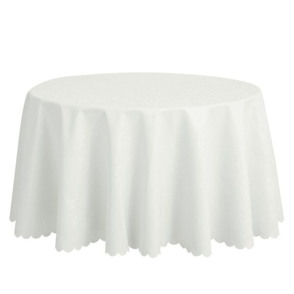 Round Pvc Wrinkle-resistant Washable Suitable Restaurant Table Cover 1 Pc, 63  X 63