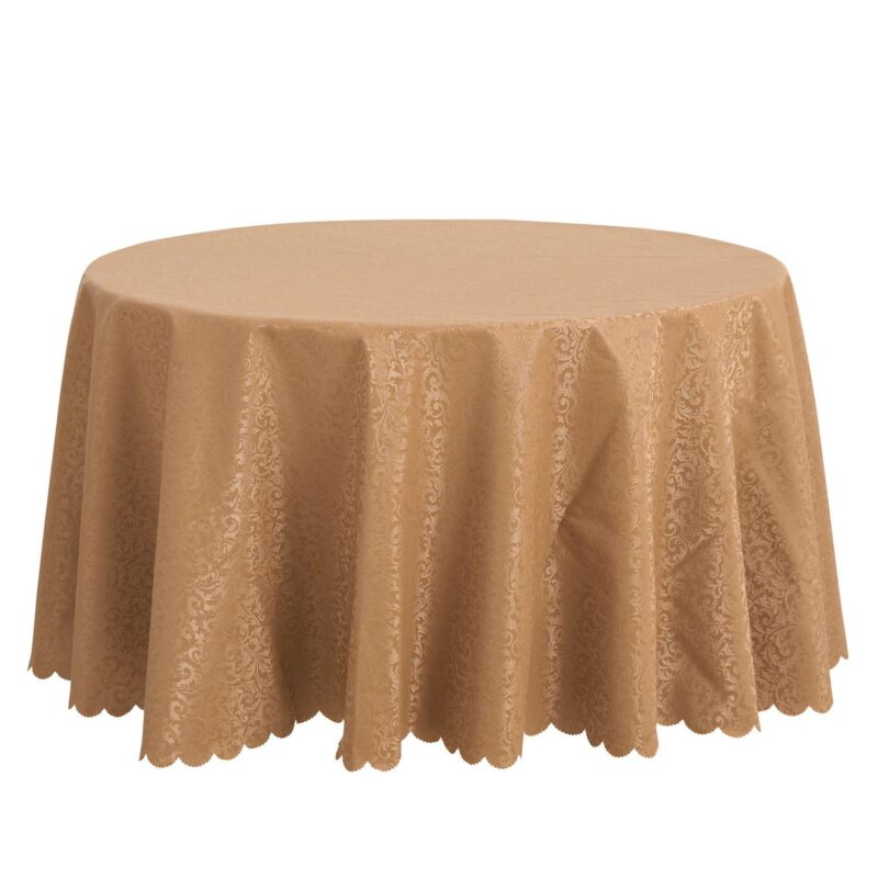 Round Pvc Wrinkle-resistant Washable Suitable Restaurant Table Cover 1 Pc, 71  X 71 - Image 9