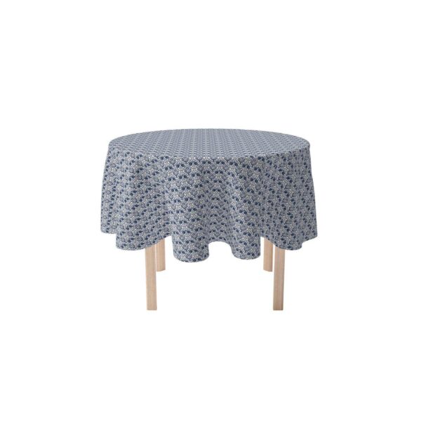 Round Tablecloth, 100% Polyester, 70  Round, Cranes in Damask