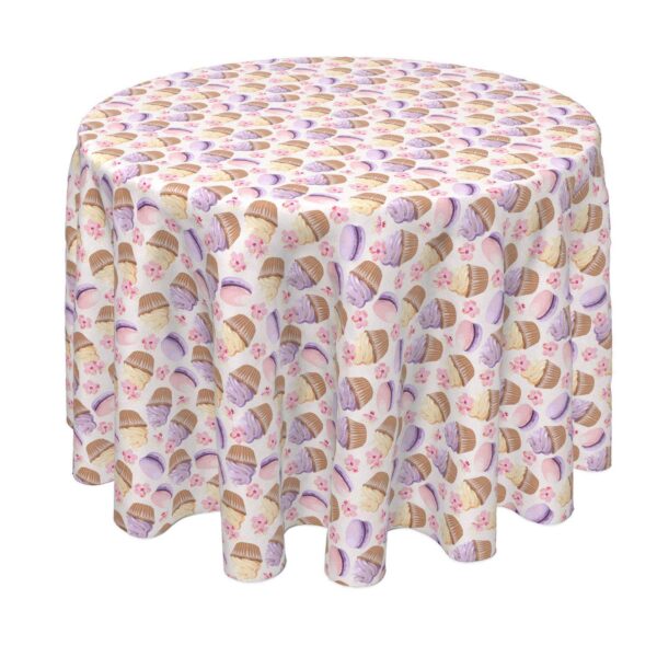 Round Tablecloth, 100% Polyester, 70  Round, Violet Sweets